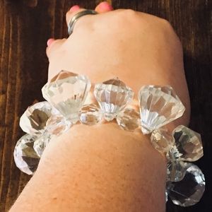 Vintage Crystal Bangle Elastic Bracelet
